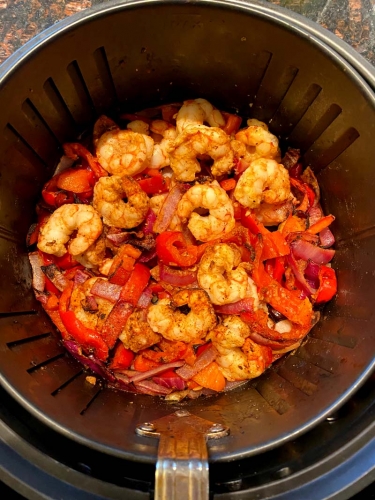 Air Fryer Shrimp Fajitas