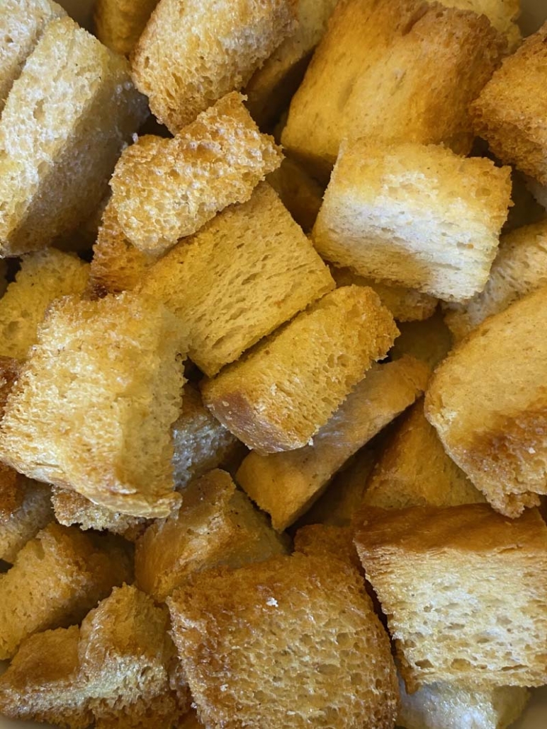 fried croutons in the air fryer