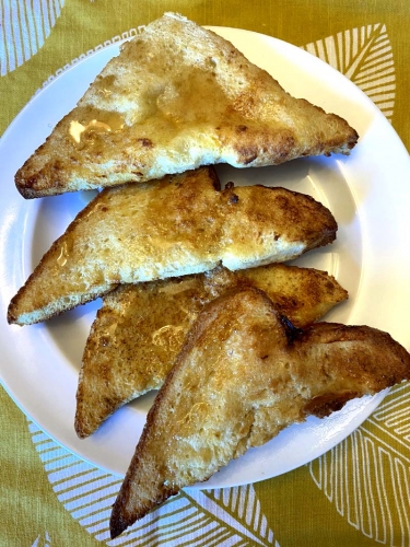 french toast triangles