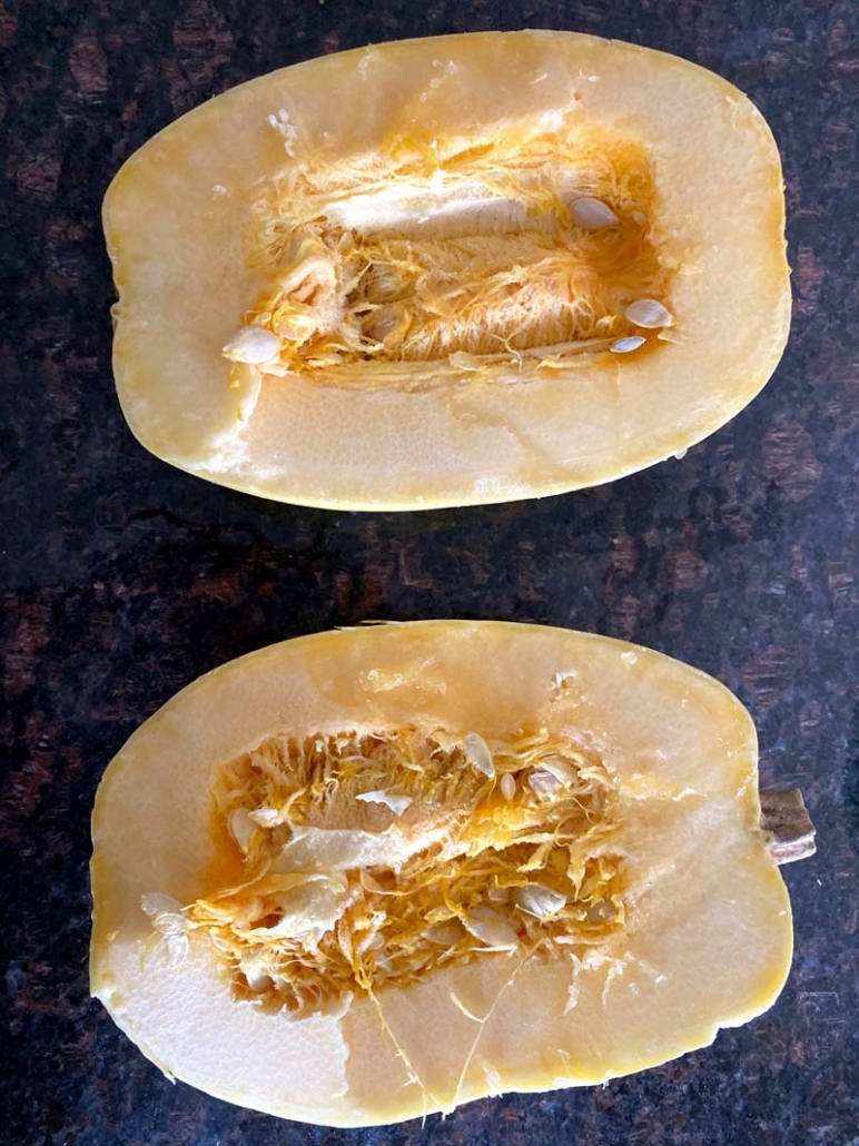 spaghetti squash with seeds