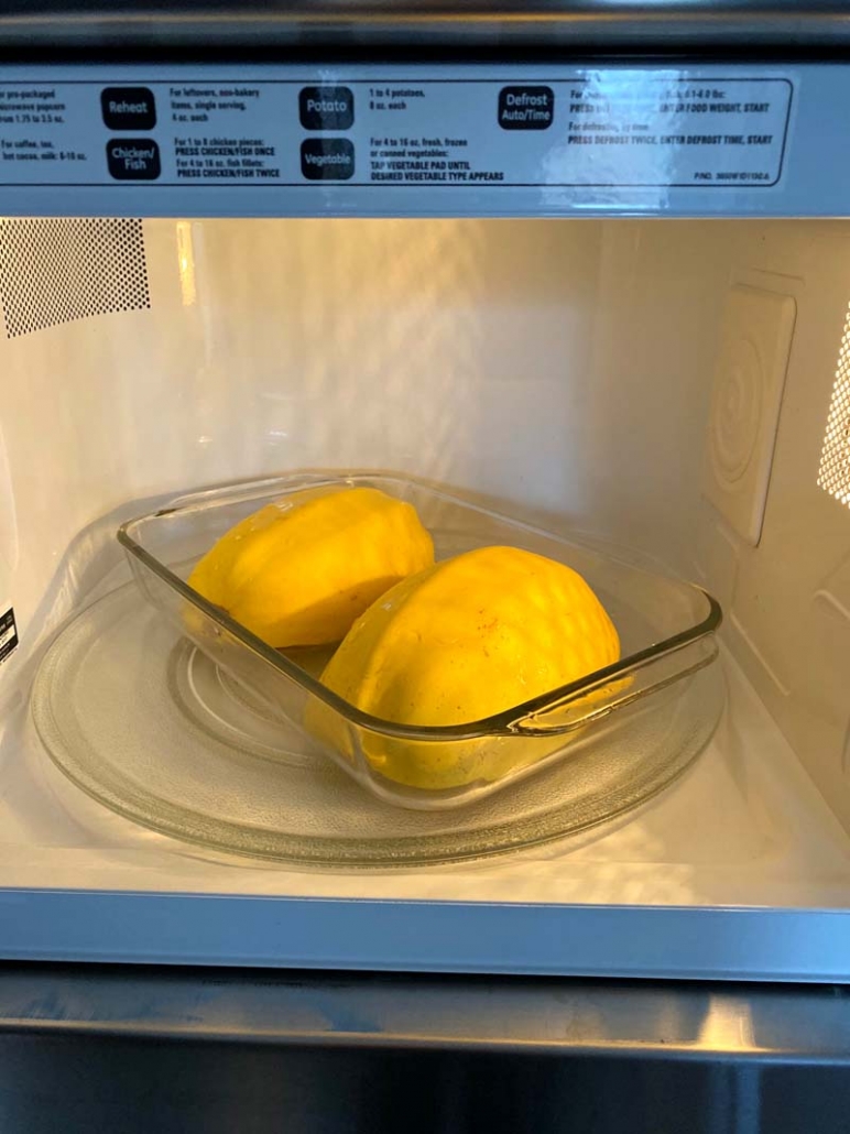 Spaghetti Squash Cooking In The Microwave
