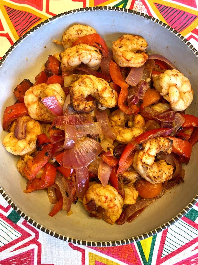 Air fryer shrimp fajitas 