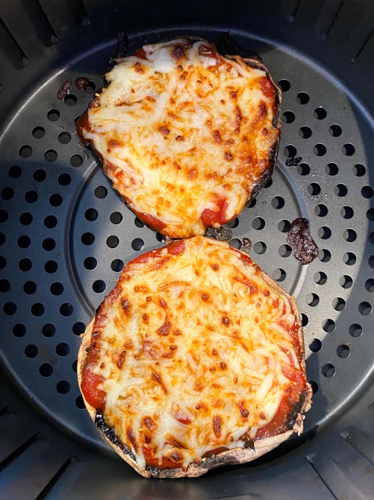 cheesy portobello pizza air fryer
