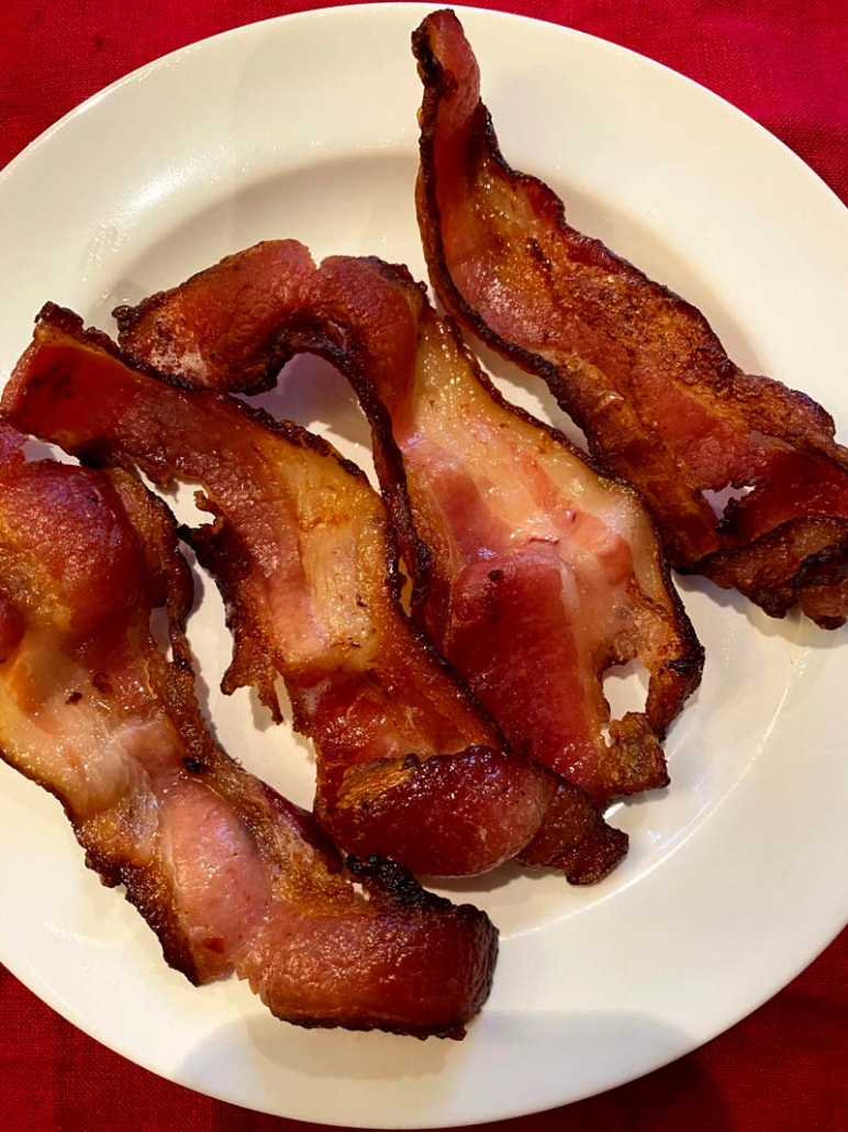 crispy bacon on a plate