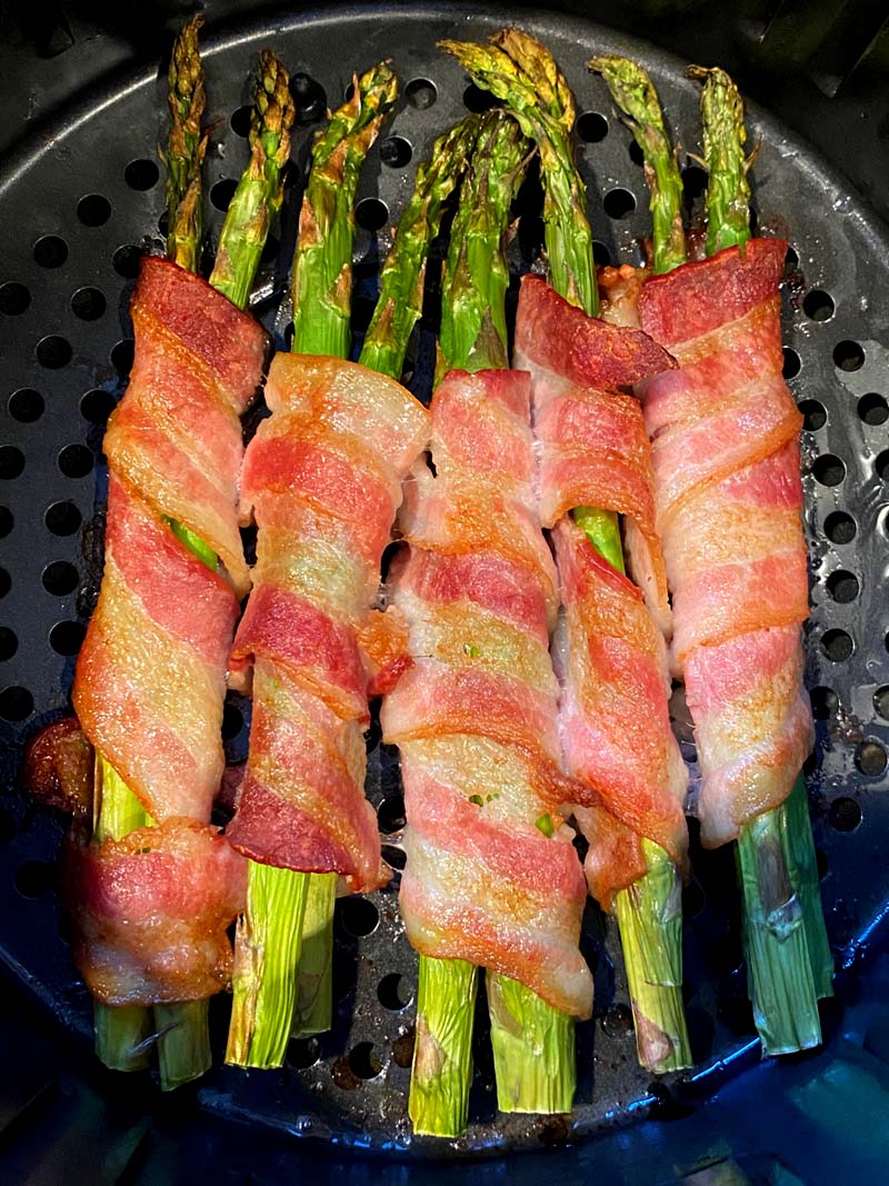 Air Fryer Bacon Wrapped Asparagus Melanie Cooks
