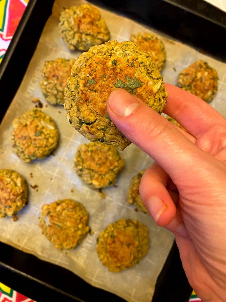 Vegan Baked Falafel With Canned Chickpeas