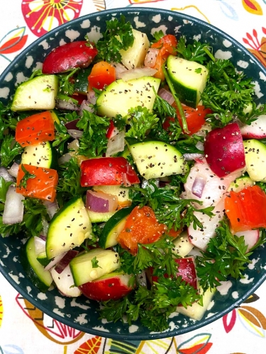 Radish Zucchini Salad