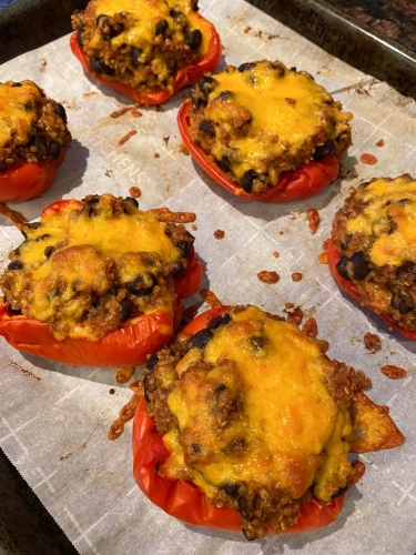 Vegetarian Stuffed Peppers With Quinoa And Black Beans