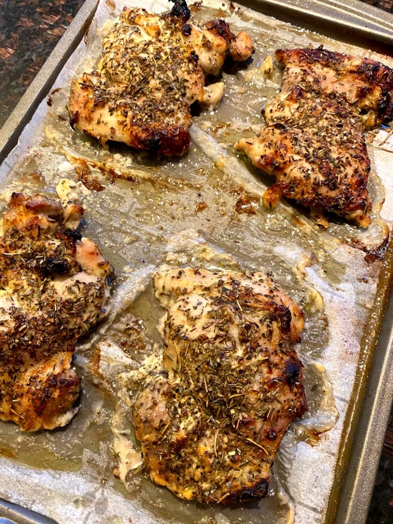 Lemon herb chicken with greek seasoning