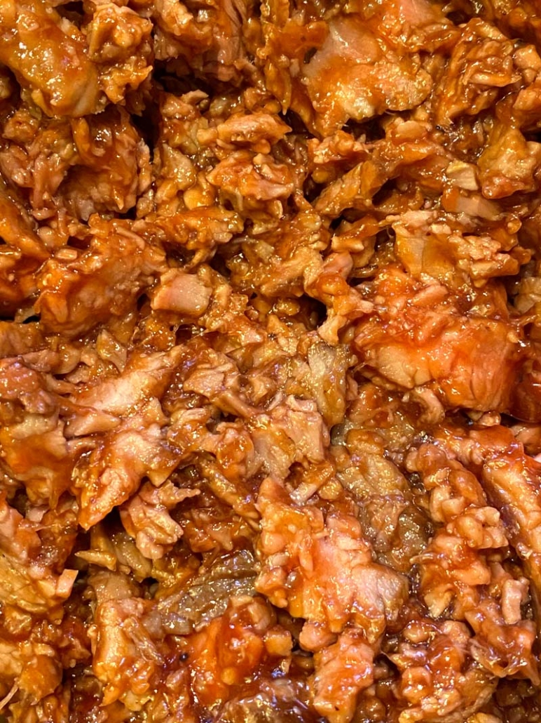 shredded bbq beef made from leftover beef
