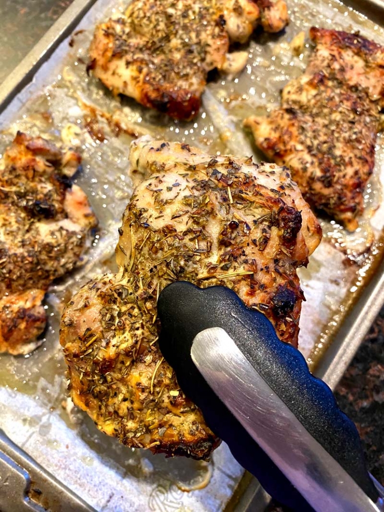 Baked Greek Lemon Chicken Thighs