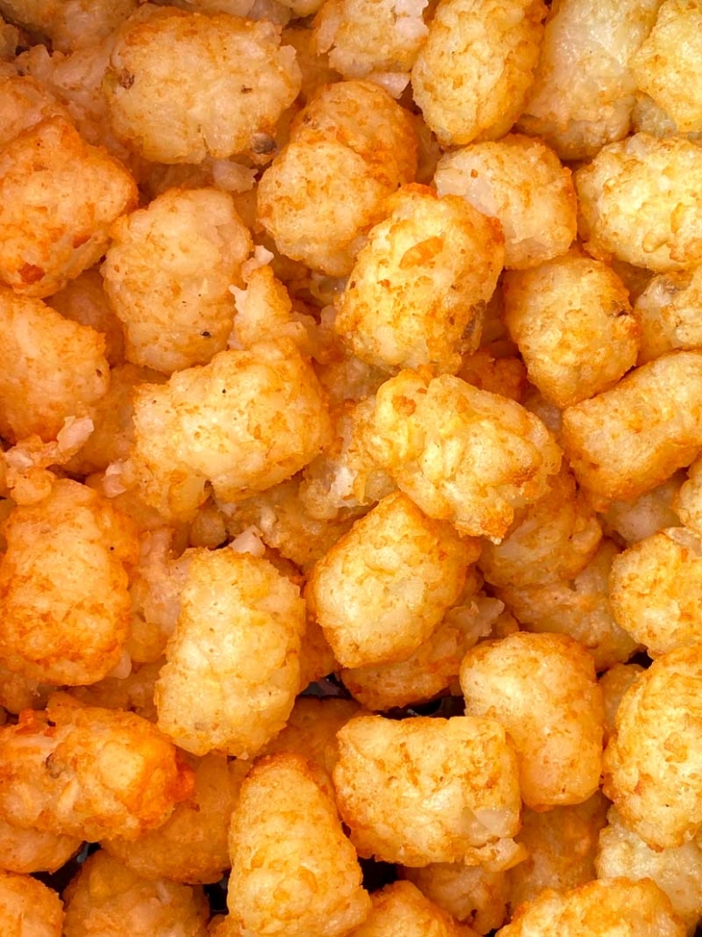 Crispy golden brown tater tots