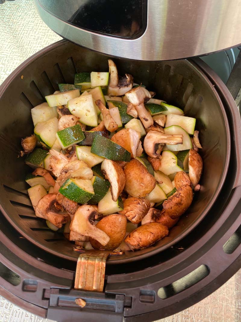 Air Fryer Zucchini And Mushrooms Melanie Cooks