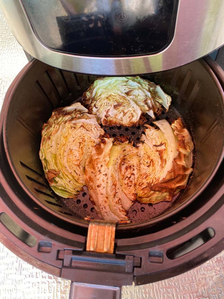 roasting cabbage wedges in the air fryer 
