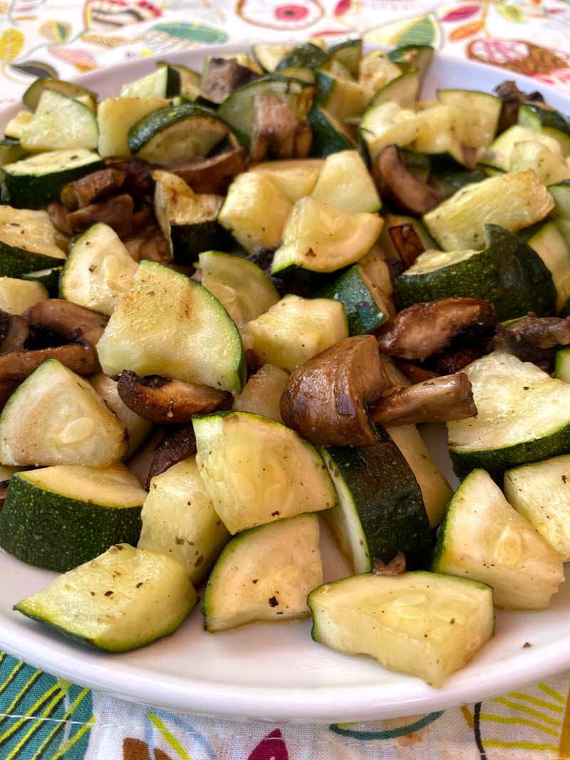 Air Fryer Zucchini And Mushrooms Melanie Cooks