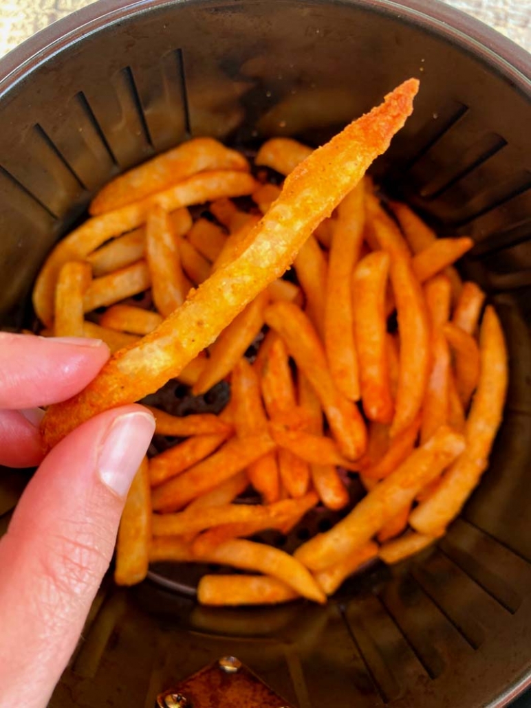 Air Fryer Frozen French Fries with French Fry Seasoning