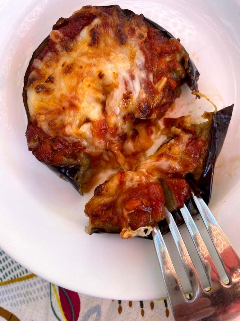 low carb eggplant pizza