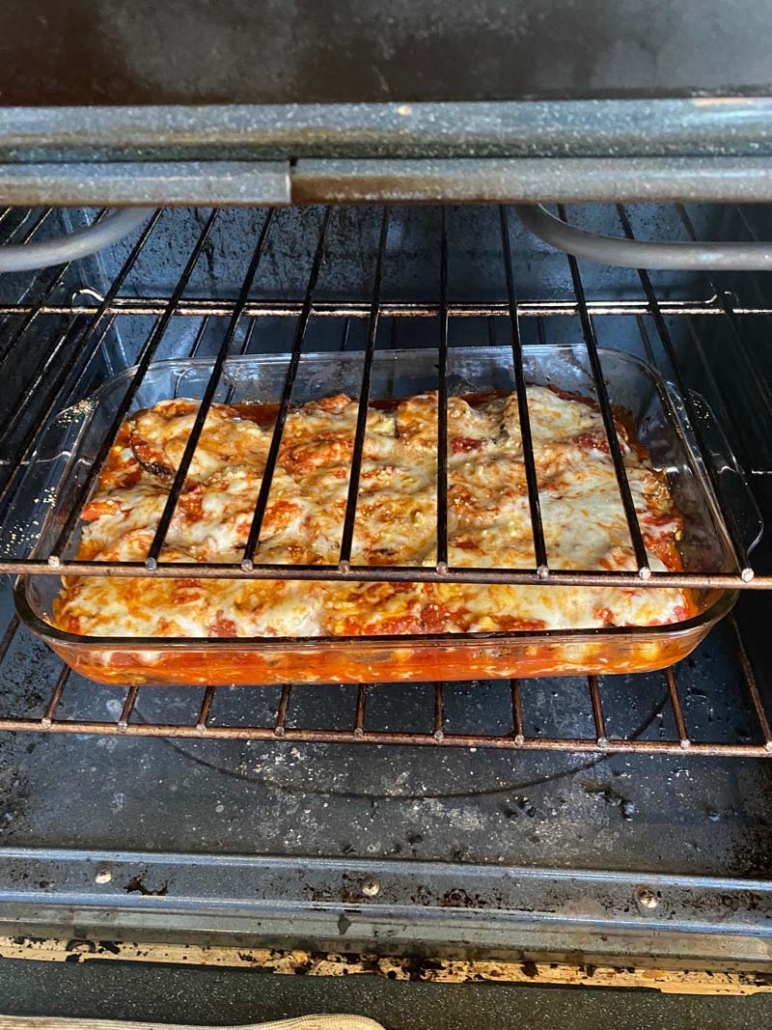 Eggplant Parmesan in the oven