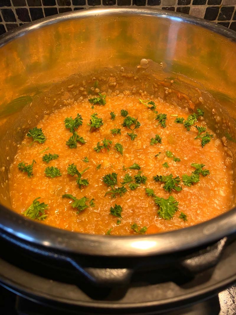 Instant Pot Lentil Quinoa Soup