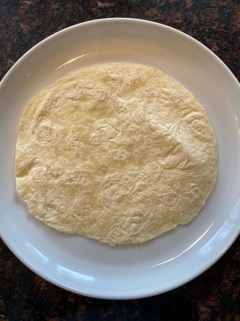 A white tortilla