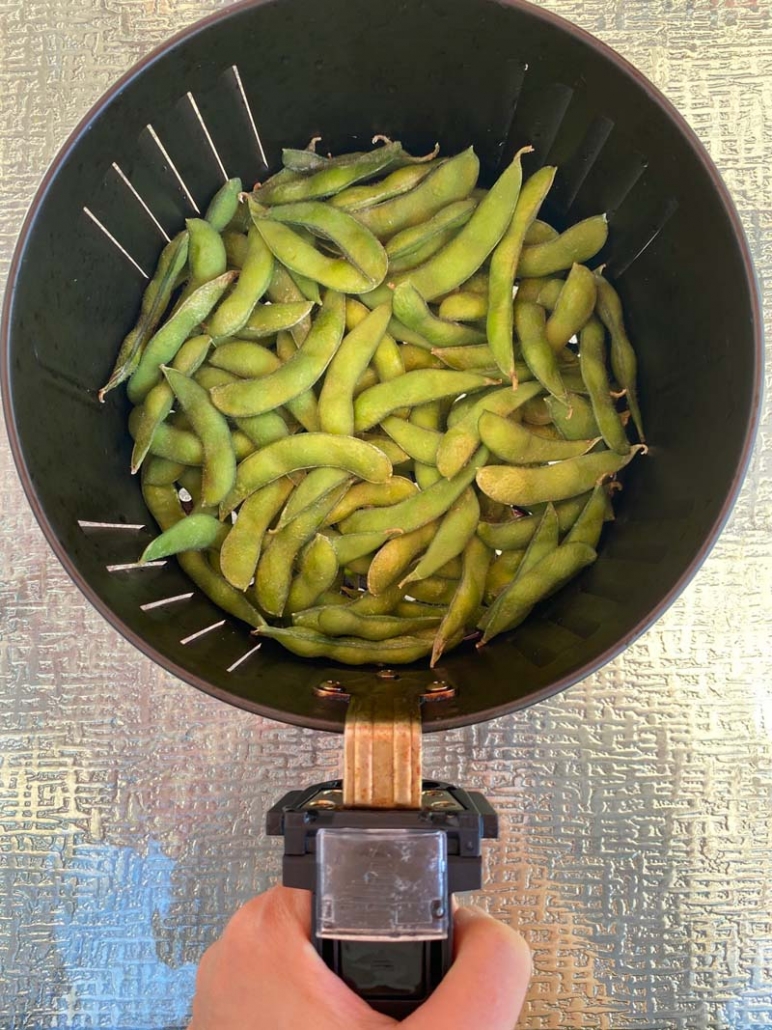 cooking frozen edamame in the air fryer 