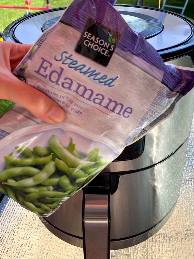 a bag of frozen edamame 