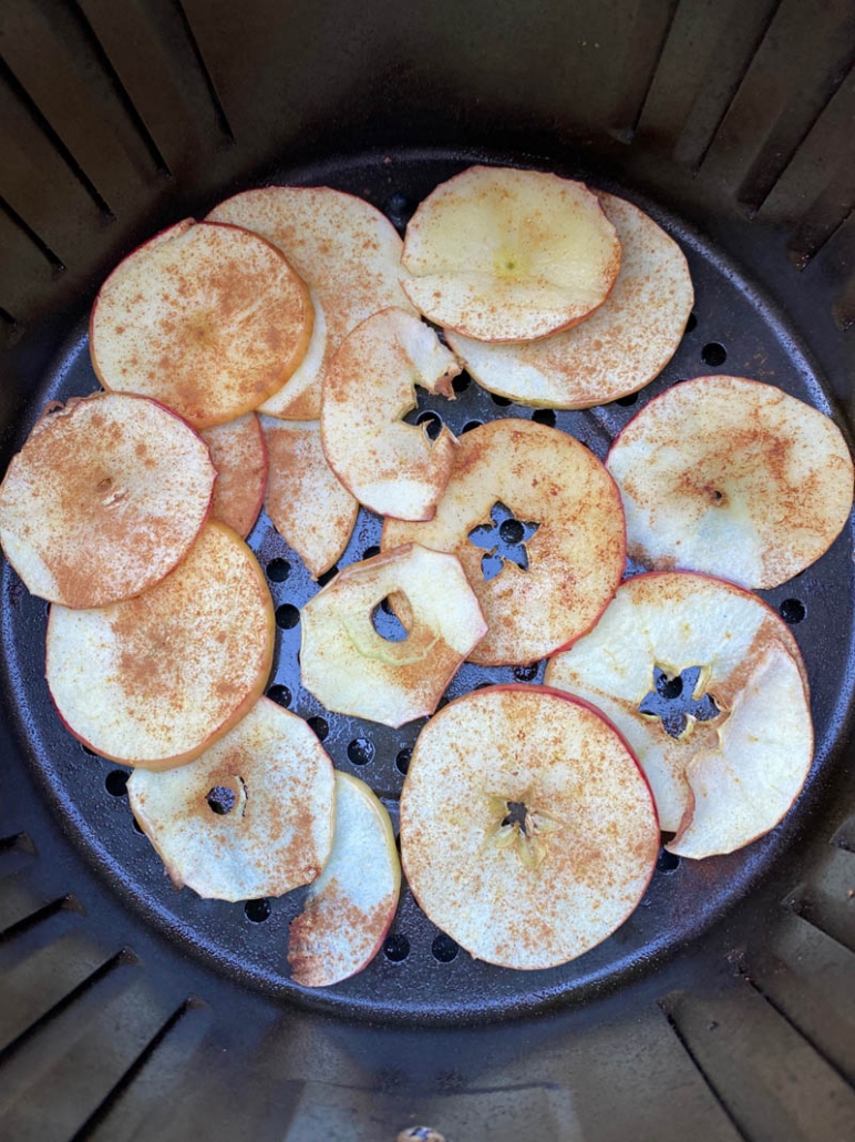 baking apple chips in the air fryer 