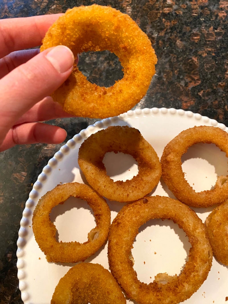 eating an onion ring