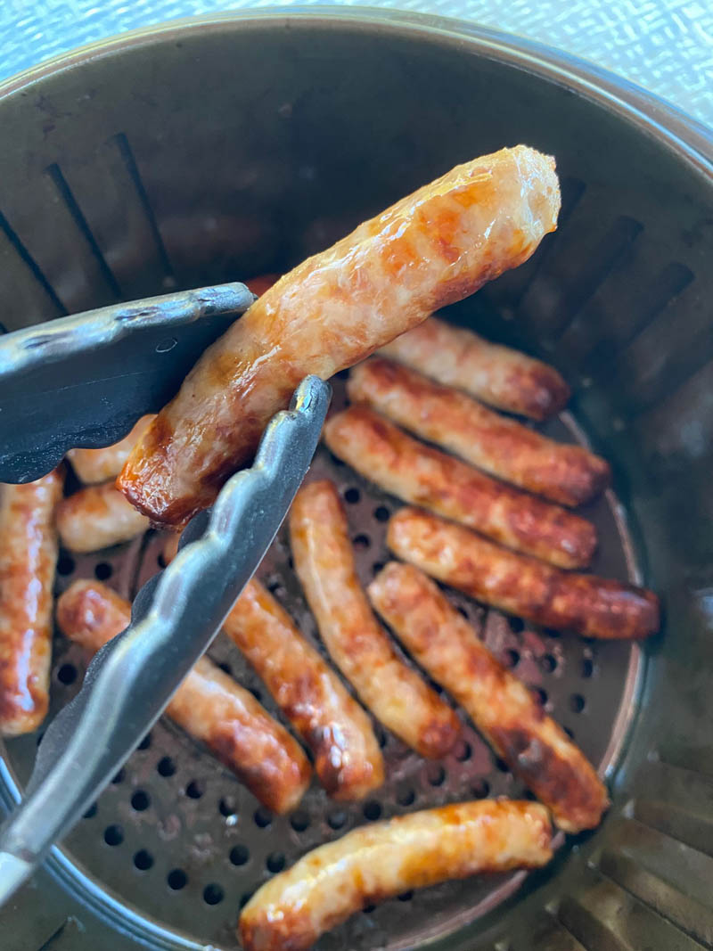 crispy air fried breakfast sausages