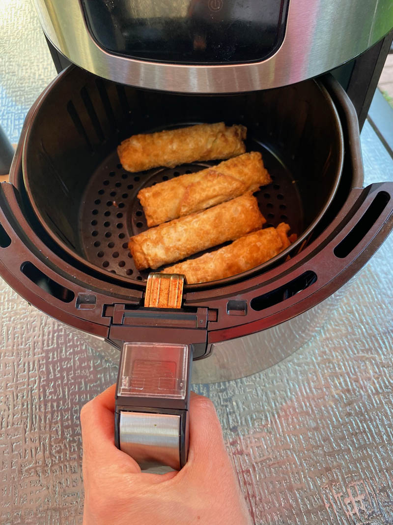 air frying egg rolls