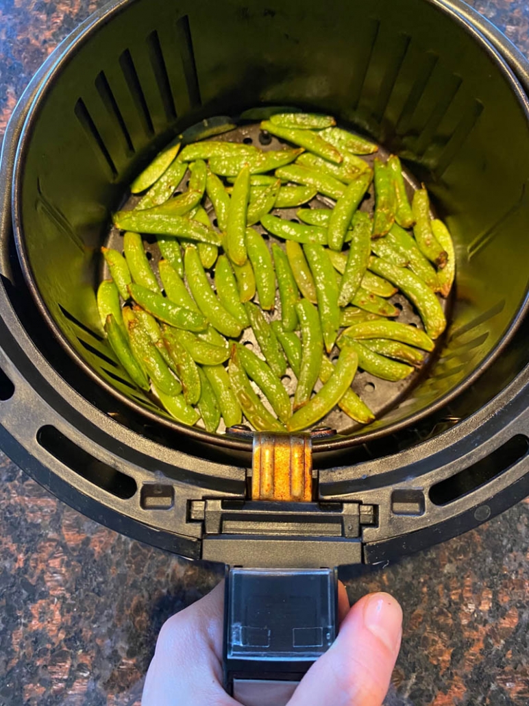 cooking snap peas in air fryer basket