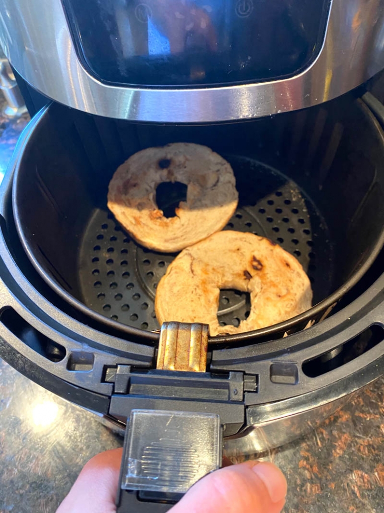 air fried toasted bagels