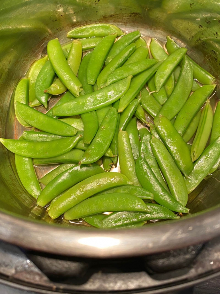 steaming sugar snap peas in instant pot 