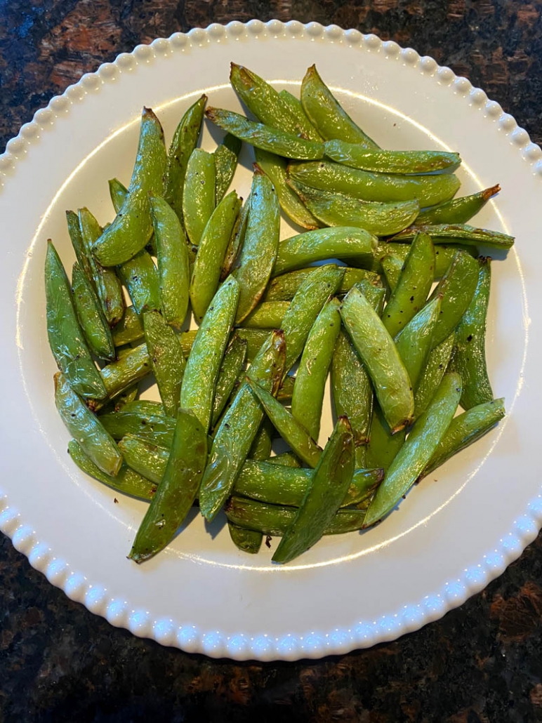 air-fried sugar snap peas 