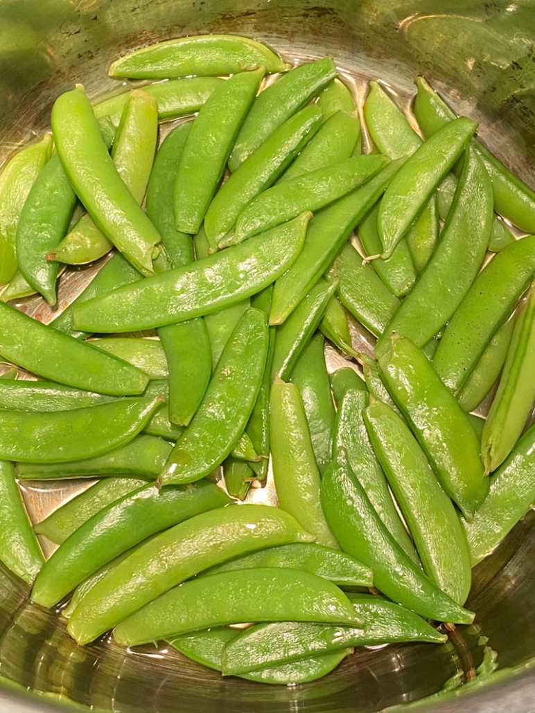 cooked snap peas 