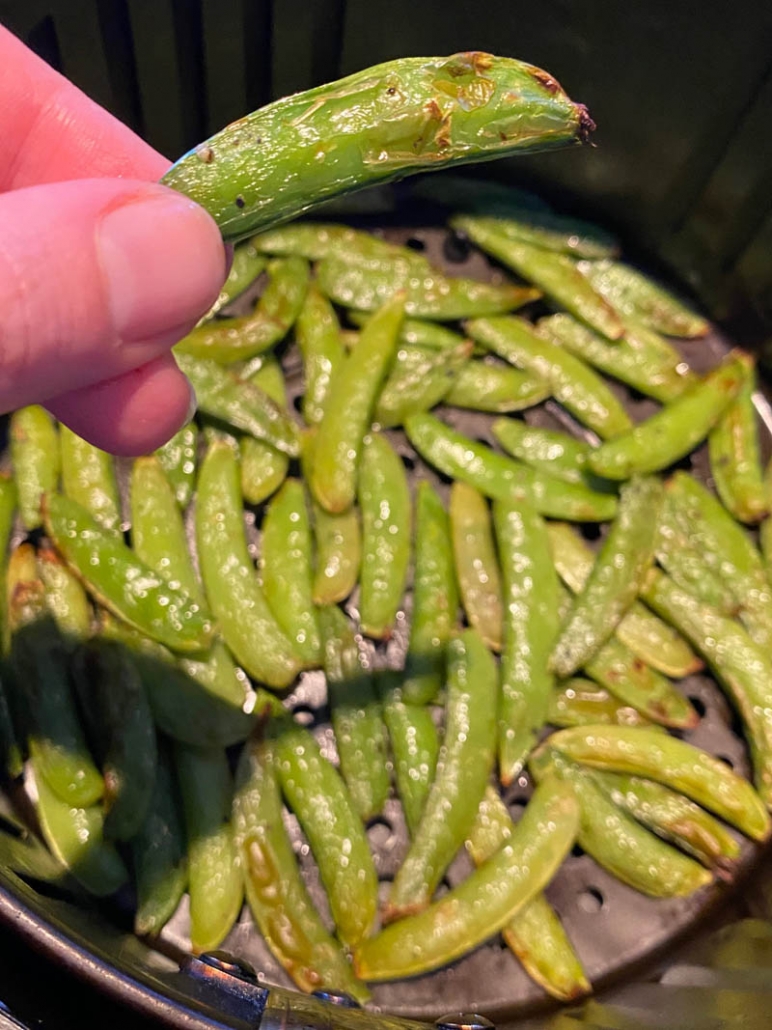 roasted sugar snap peas