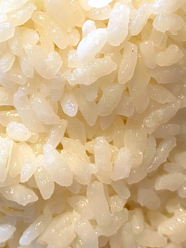 white sushi rice with mirin 