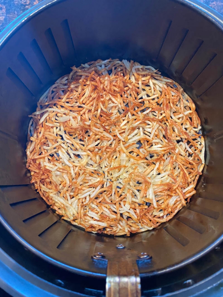 air fried shredded hashbrowns