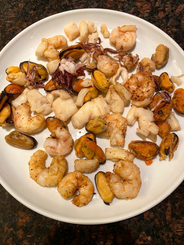 air fried seafood medley 