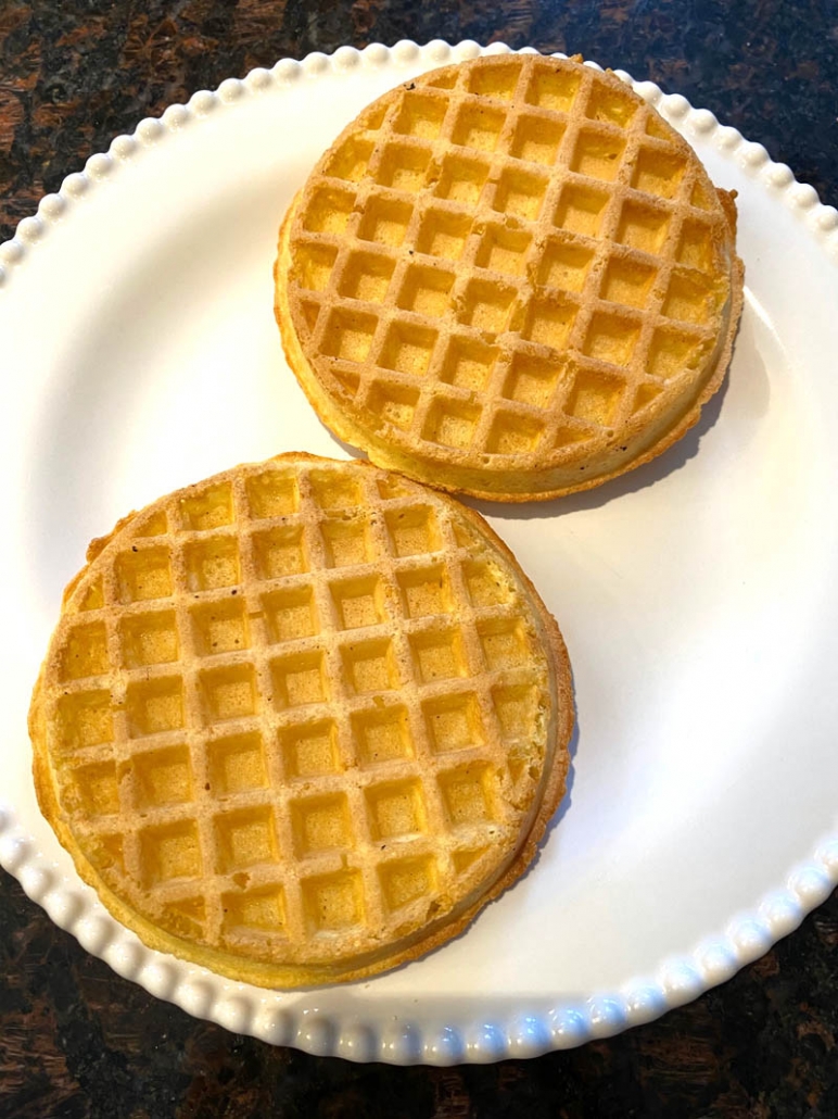 cooked eggo waffle