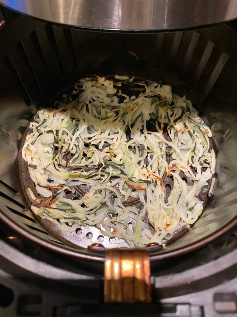 cooking frozen zucchini noodles in the air fryer 