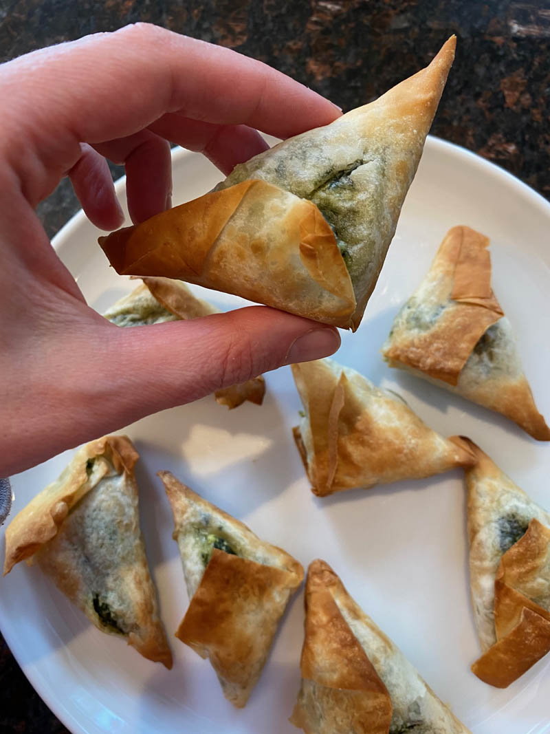 air fried spanakopita