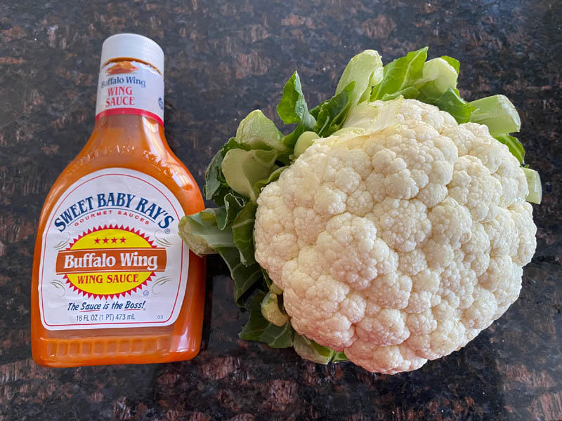 ingredients for the buffalo cauliflower