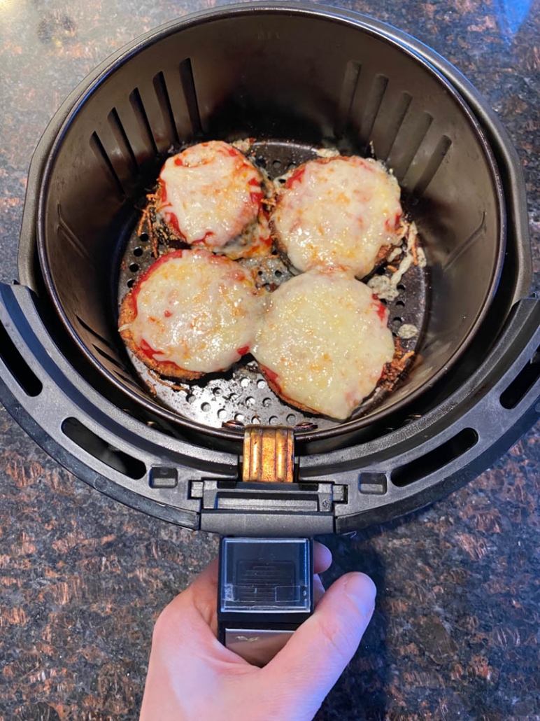 easy air fried eggplant parmesan