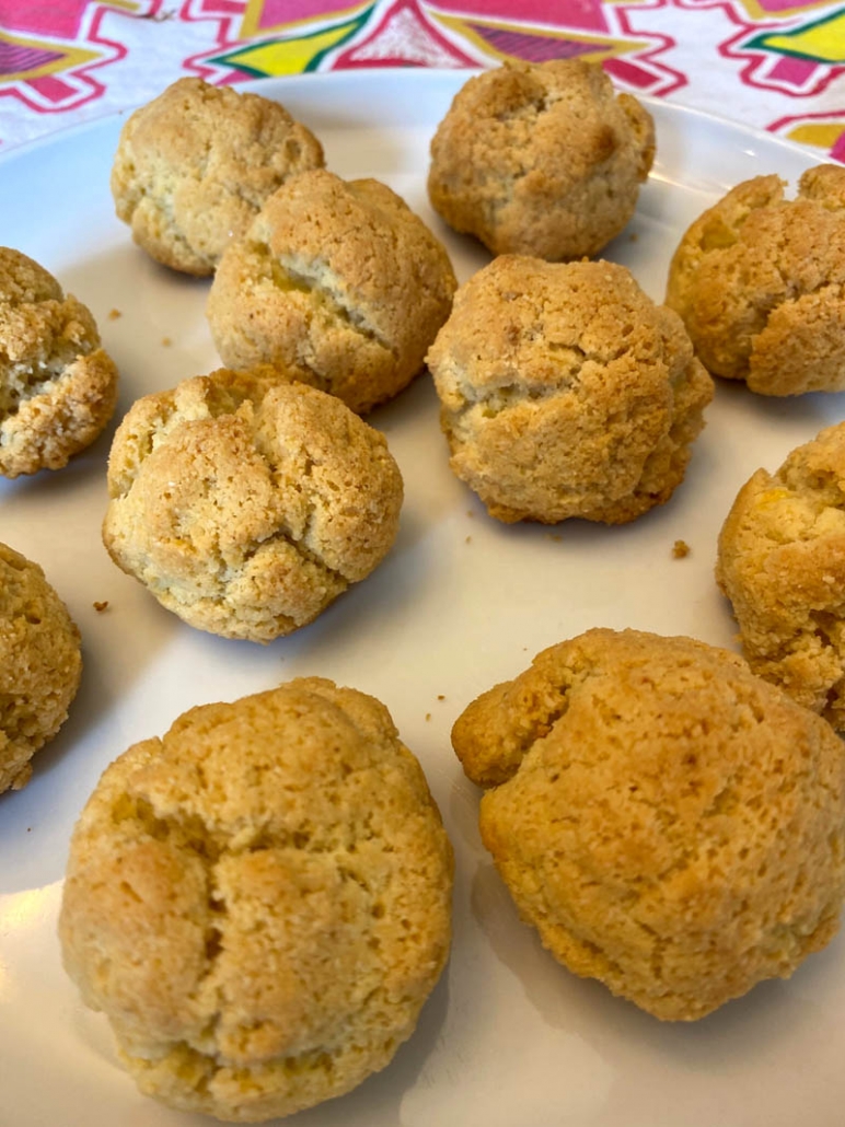 a plate full of keto biscuits 