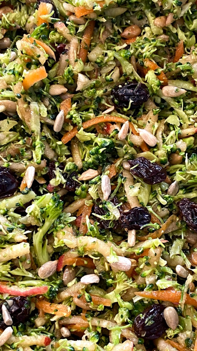 Broccoli Apple Salad – Healthy No Mayo