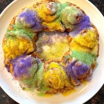 Air Fryer Mardi Gras King Cake With Canned Cinnamon Rolls