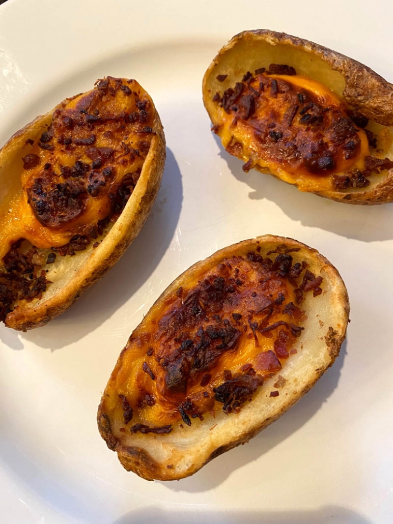 potato skins appetizer cooked from frozen
