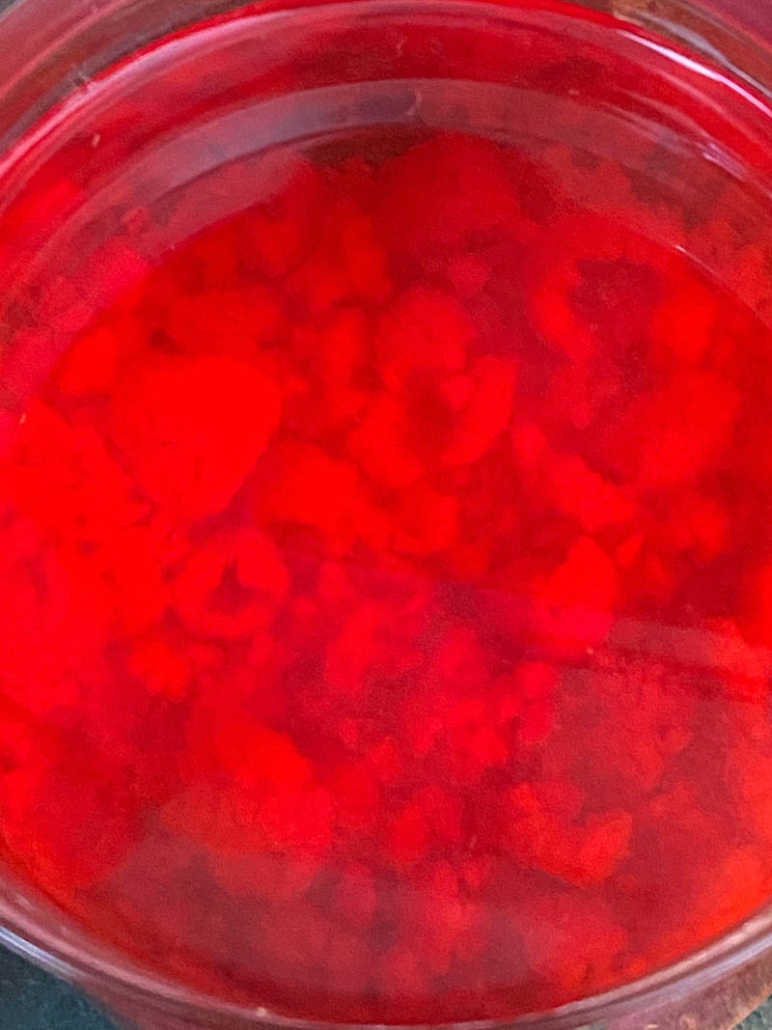 homemade raspberry flavored water
