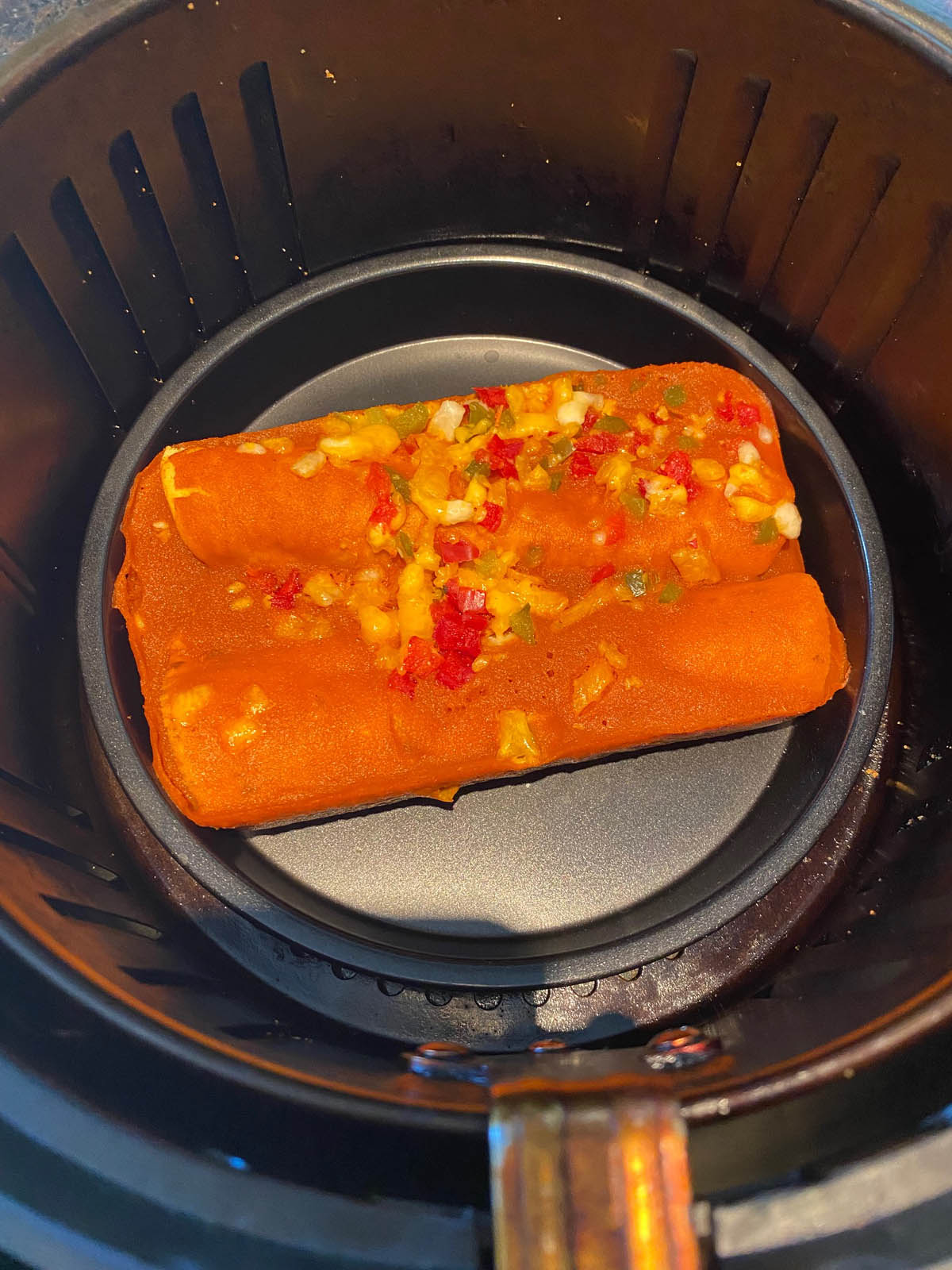 Air Fryer Frozen Chicken Enchiladas Melanie Cooks